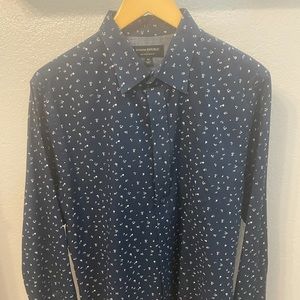 Floral Blue Banana Republic Dress Shirt